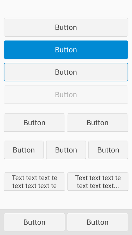 Design system specification for button states