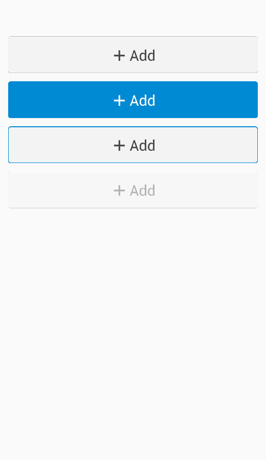 Design system specification for add-button states