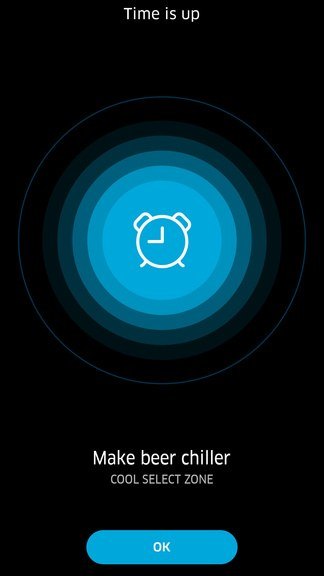 Cool Select Zone beer chiller timer counting down